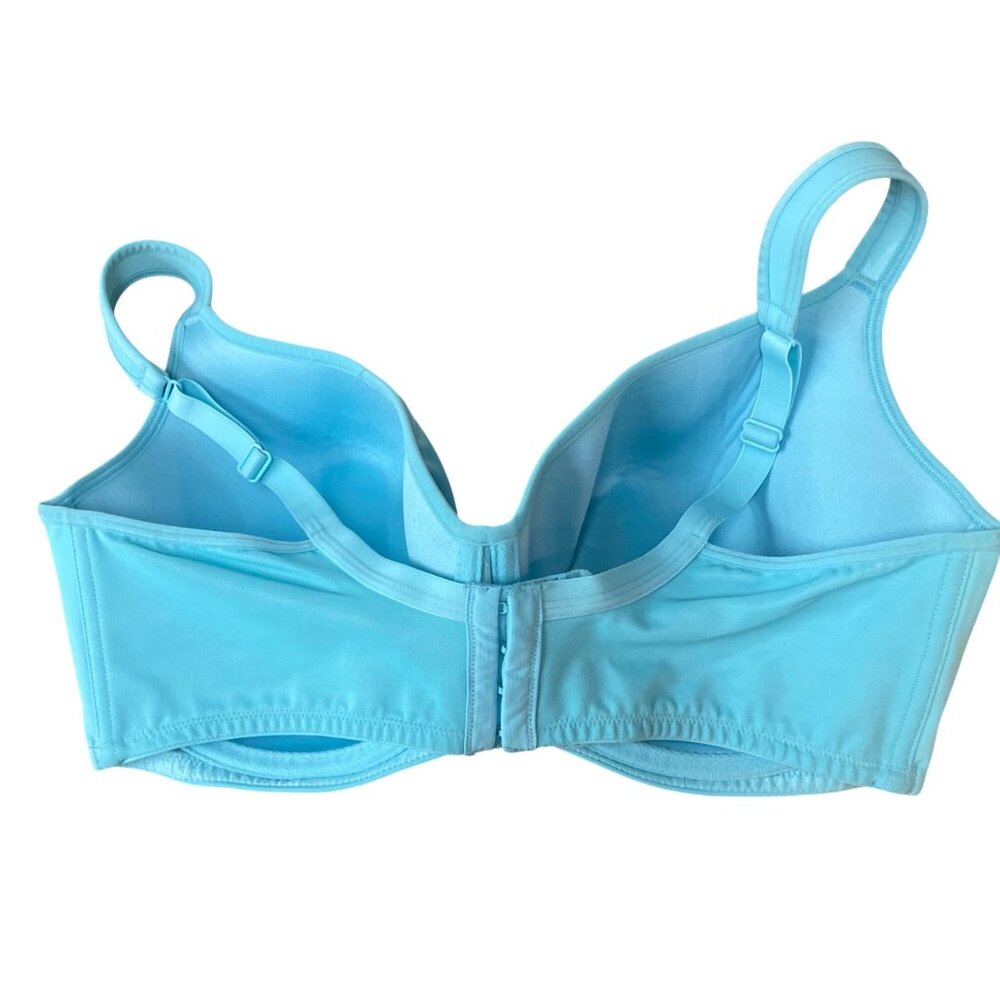 Cacique Full Coverage Underwire Bra Sz 40DDD Teal Aqua - Picture 2 of 5